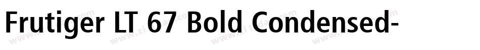 Frutiger LT 67 Bold Condensed字体转换